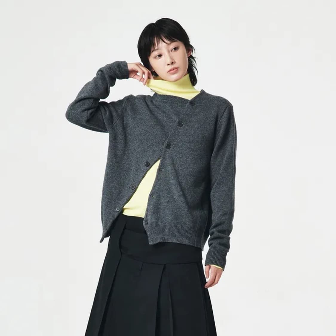 24FW EE 가디건 그레이 XL 상품이미지3