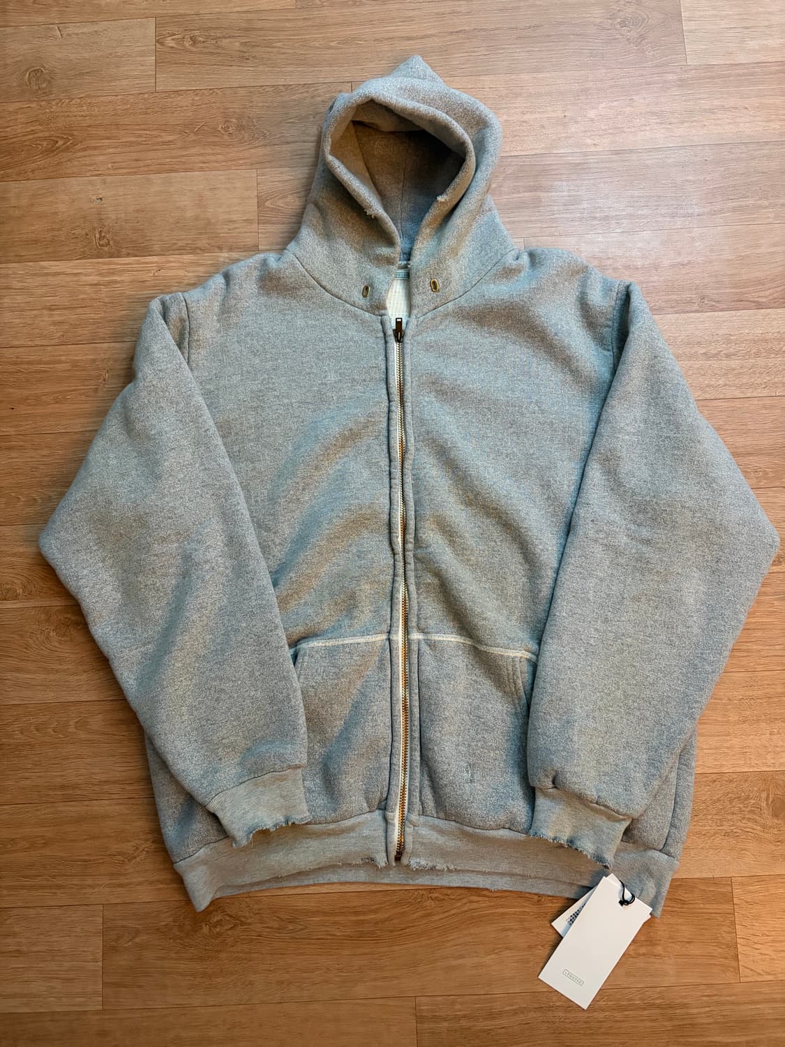 [2]아프레쎄 24aw 빈티지 집업 후디 그레이컬러 a.presse 상품이미지2