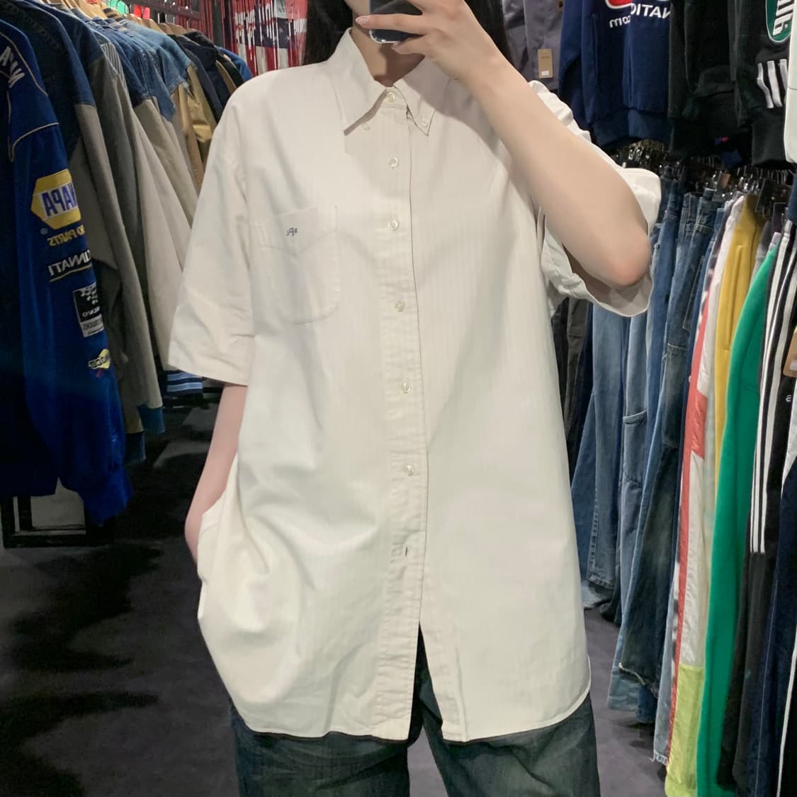 [IM] 폴로 랄프로렌 반팔 스트라이프 셔츠 라이트핑크 상품이미지2