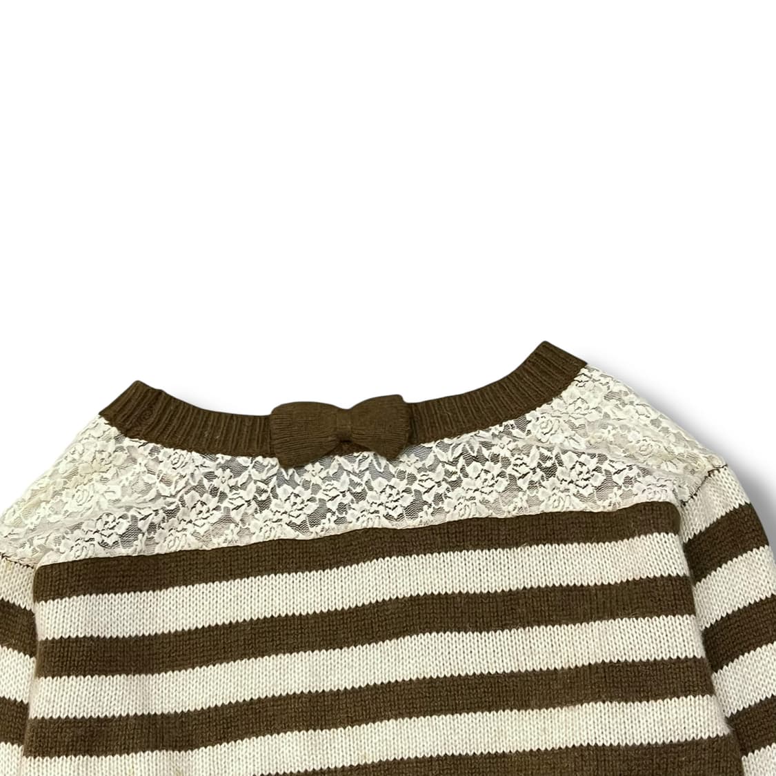  리즈리사 레이스 스트라이프 니트 y14214 상품이미지6