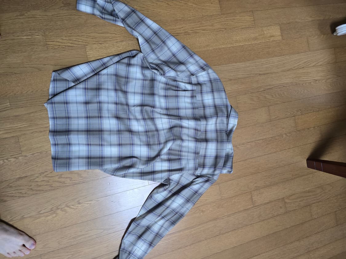 23AW 오라리 슈퍼 라이트 울 체크 셔츠 라이트브라운 3 상품이미지2