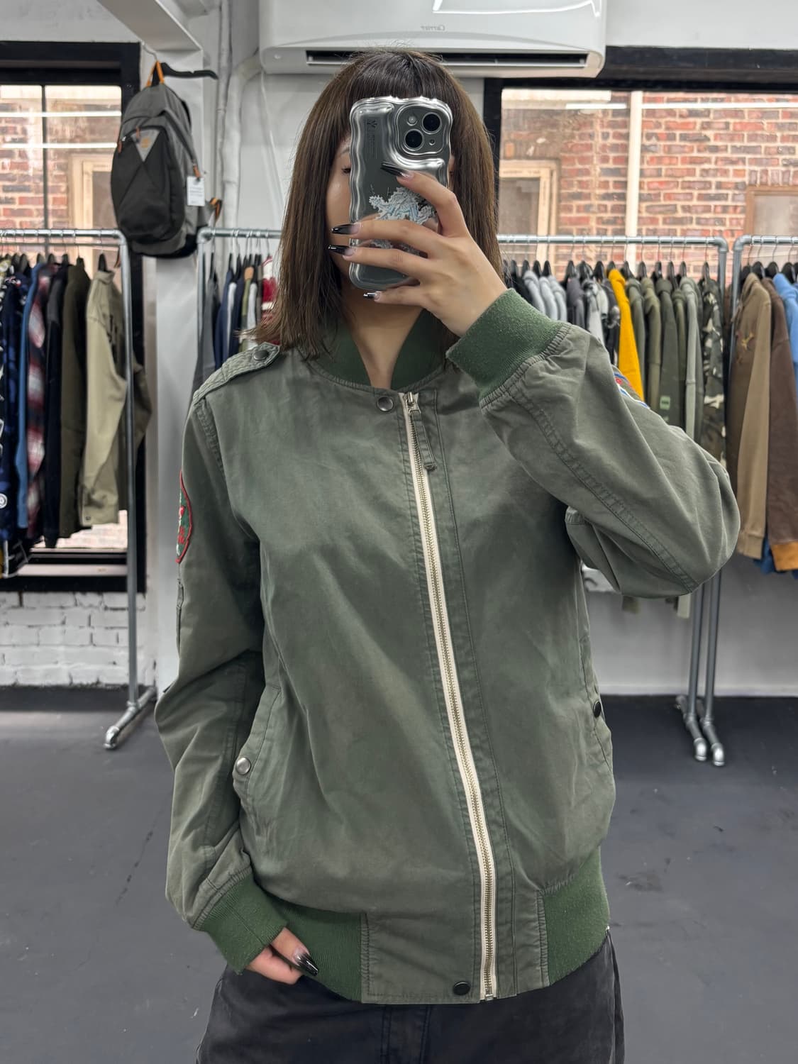 Schott 쇼트 Ma-1 블루종 자켓 상품이미지2