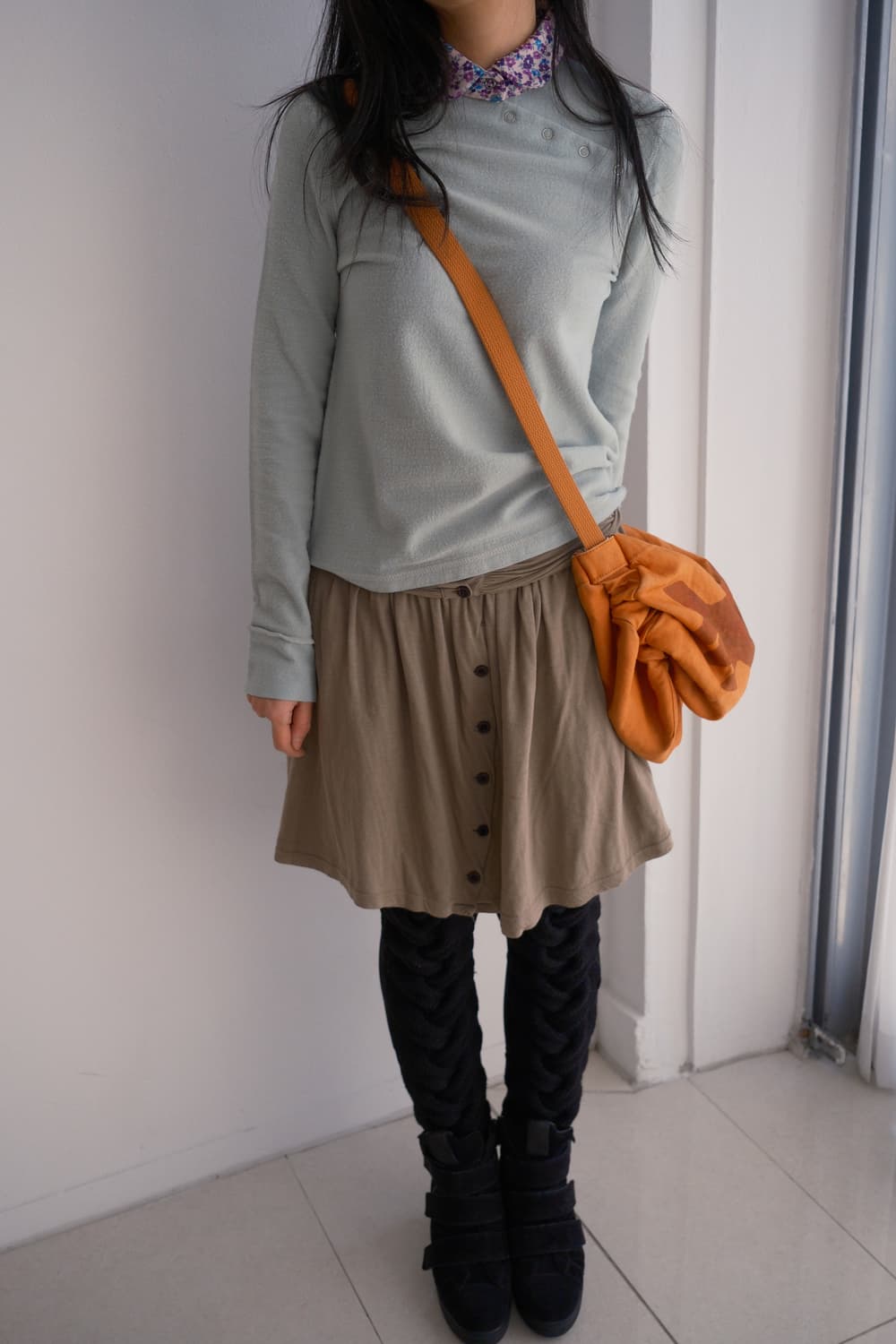 90s Side snap button top 상품이미지4