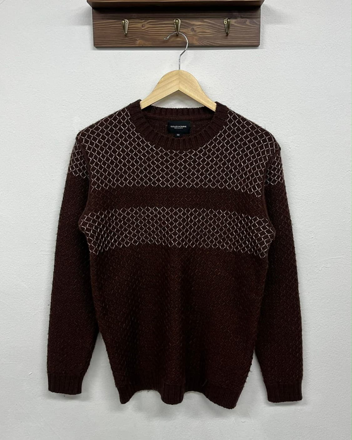 [100] 솔리드옴므 우영미 패턴 울 니트 스웨터 상품이미지1