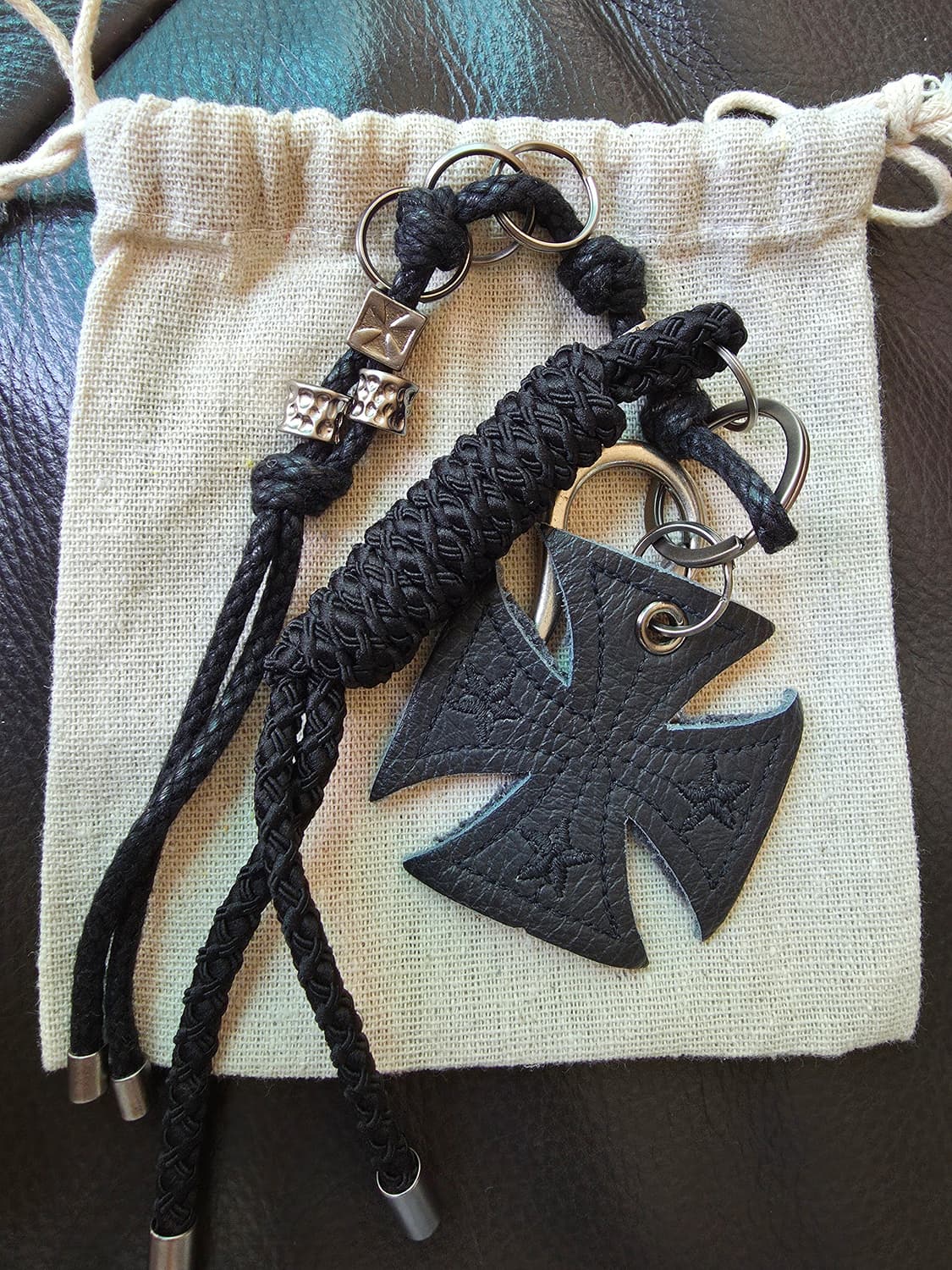 Etce 크로스 레더 키링 상품이미지1