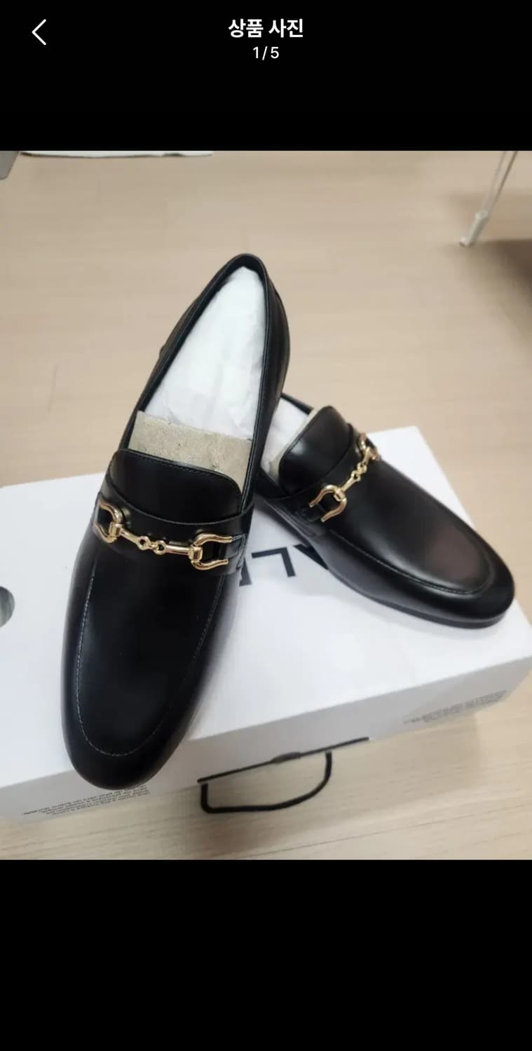 알도 MARINO 남성 금장 로퍼 270 블랙 새상품 상품이미지1