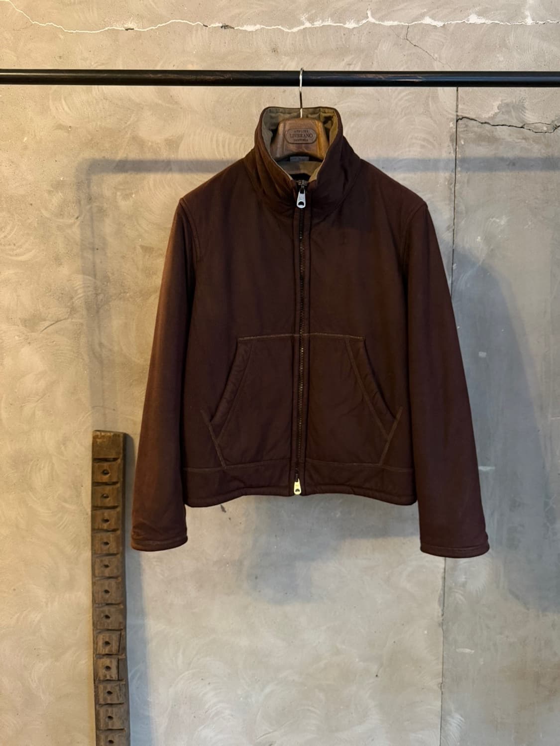 엠포리오 아르마니 시어링 클래식 스웨이드 레더 블루종 100 상품이미지4