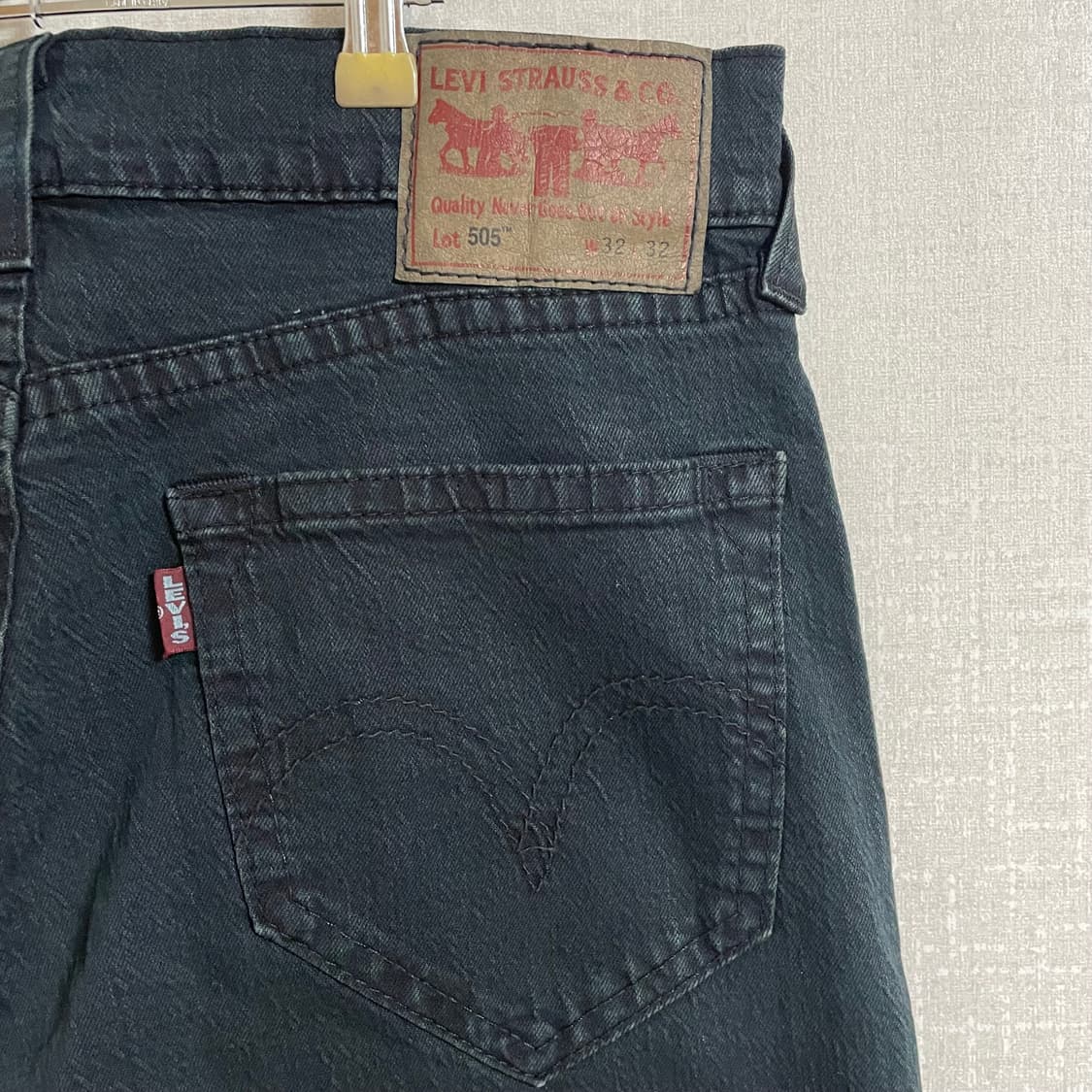 리바이스 505 빅E 블랙 데님 팬츠 / W32,L32 상품이미지5