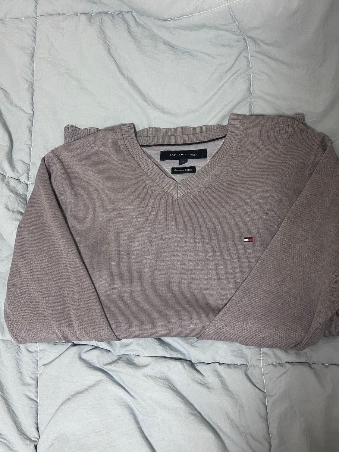타미힐피거 그레이 브이넥 니트 상품이미지3