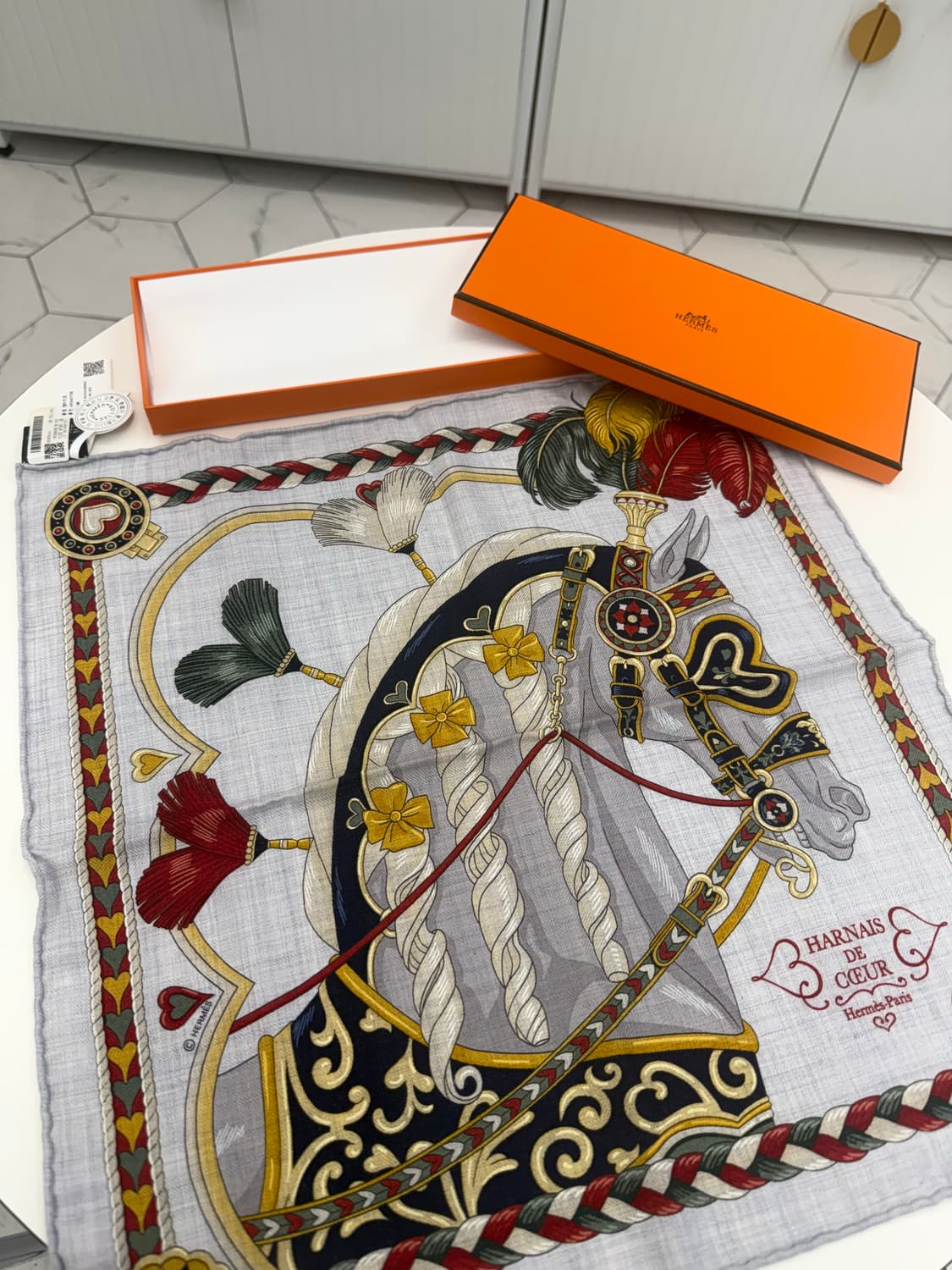 [새상품] 에르메스 캐시미어 실크 스카프 45 상품이미지1