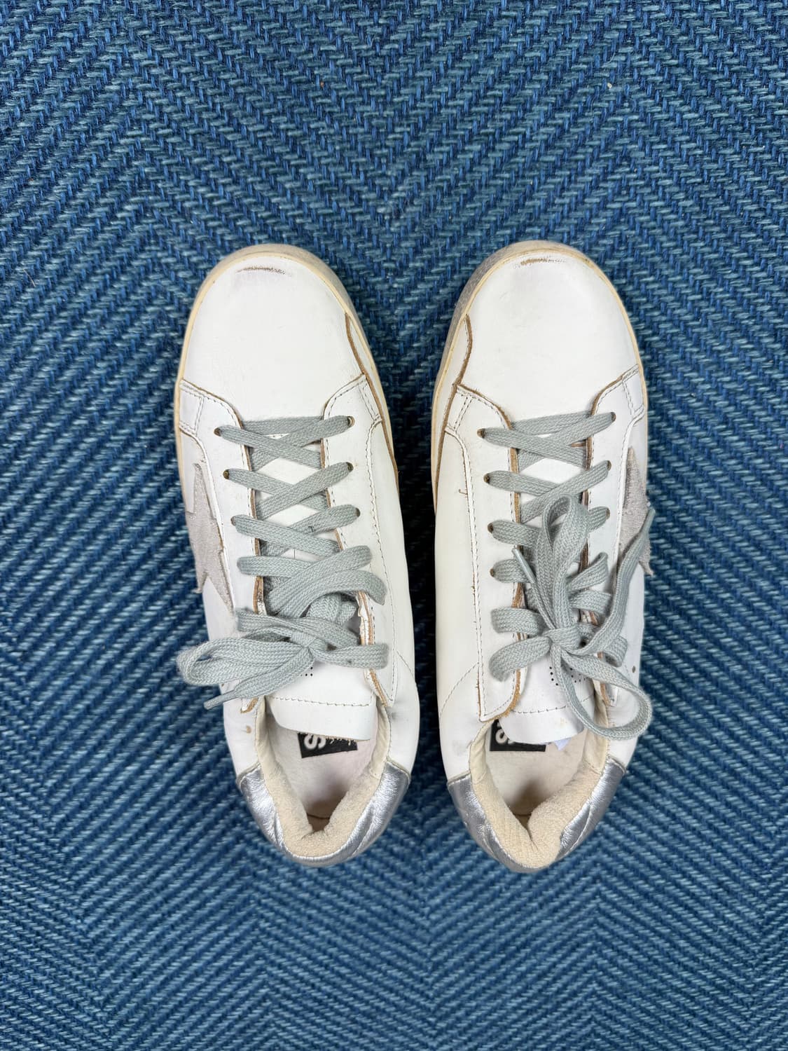 골든구스 슈퍼스타 화이트 실버 탭 Size 39 상품이미지4
