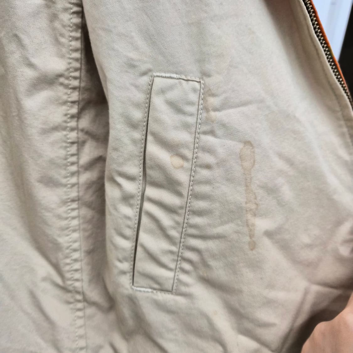 폴로 랄프로렌 체크 후드 바람막이 자켓 남성 M 상품이미지5