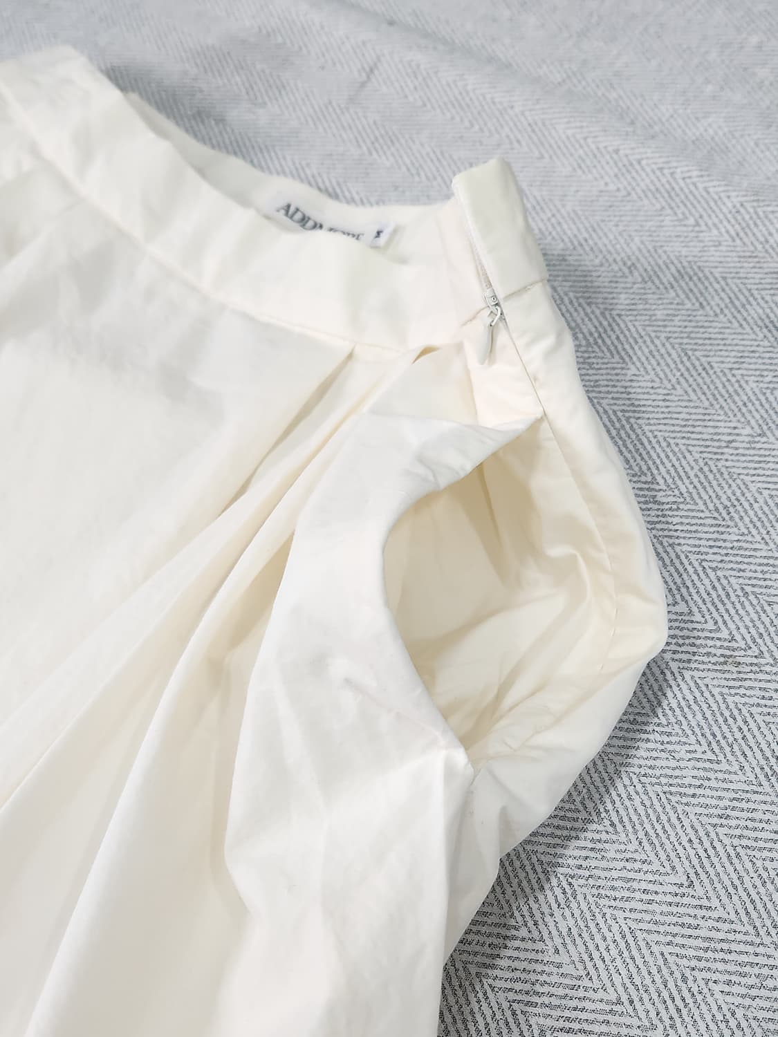 [M] 애드모어 ADDMORE 아이보리 플레어 롱 스커트 상품이미지7