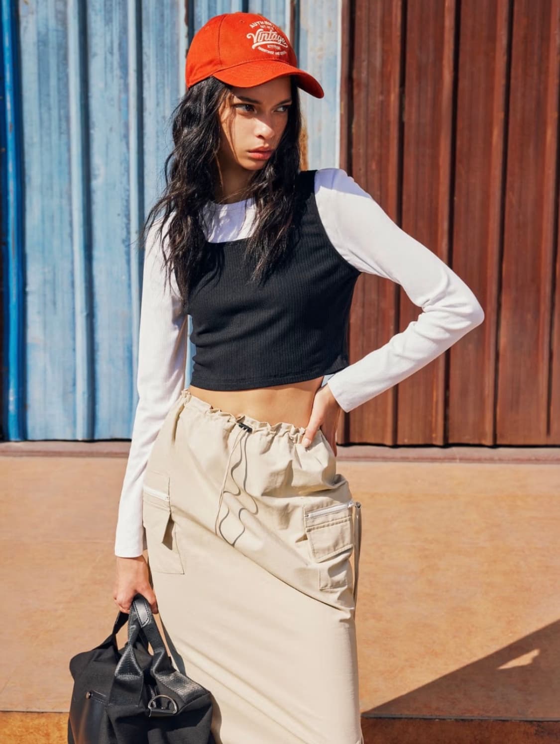 사이다 크롭 레이어드 탑 S 상품이미지1