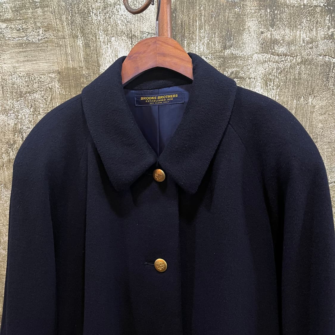 브룩스 브라더스 네이비 금장 버튼 울 코트 상품이미지2