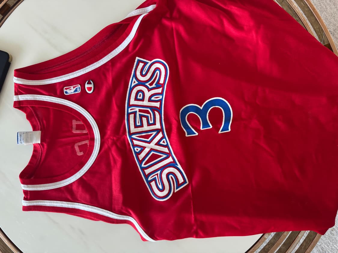 90 챔피온 nba 필라델피아 Authentic 아이버슨 상품이미지4