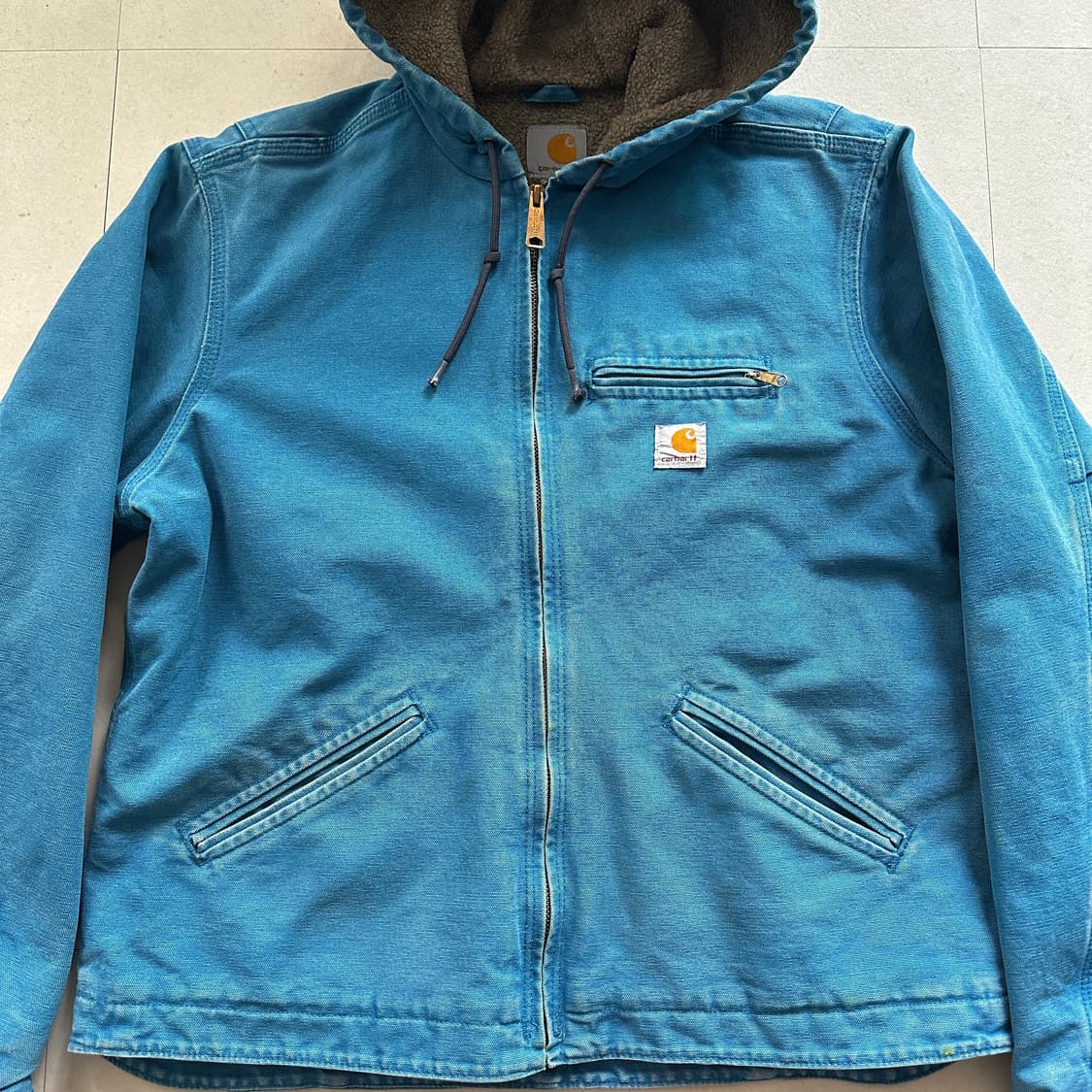 칼하트 J141 토파즈블루 쉐르파 시에라 덕액티브 자켓 상품이미지2