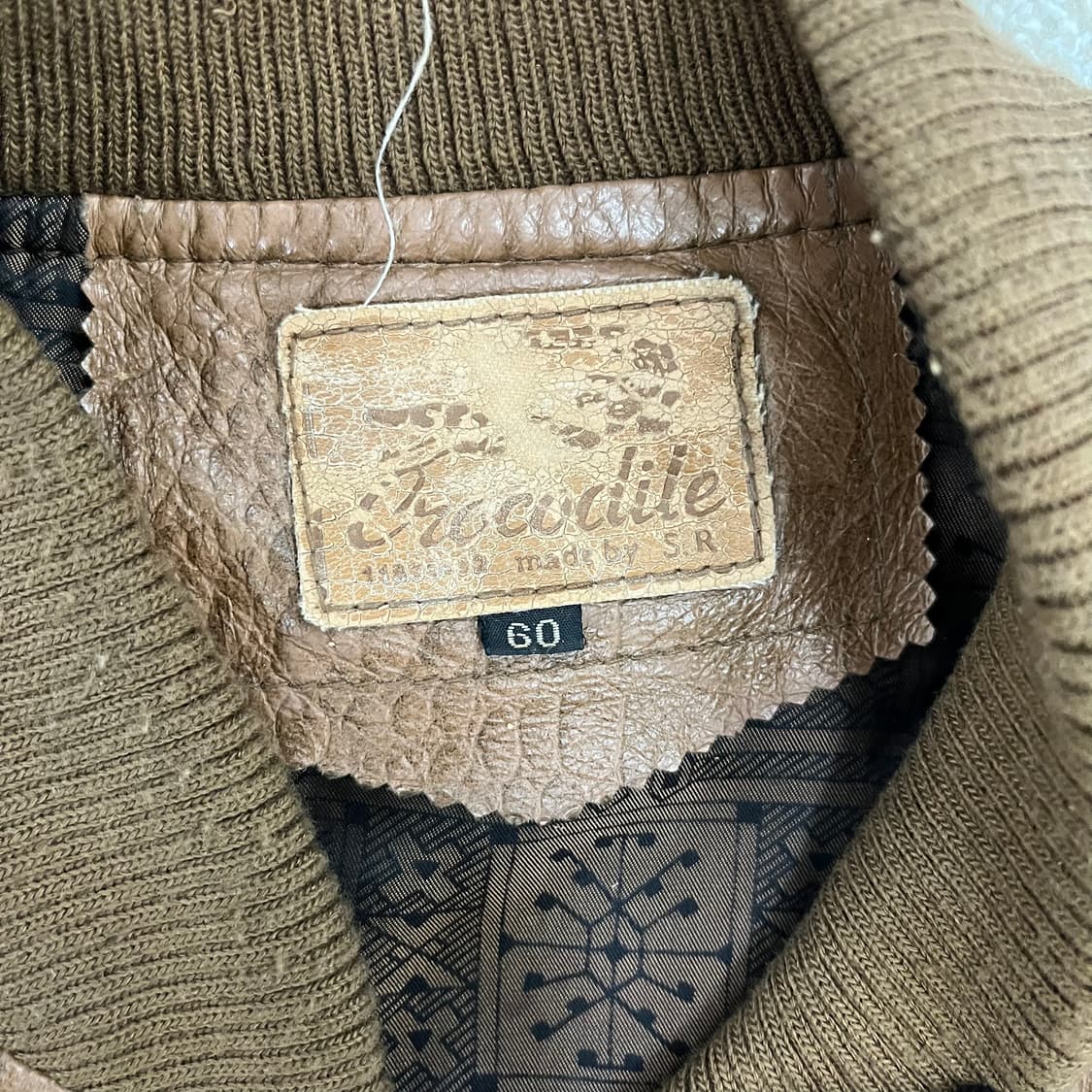 60 빈티지 양가죽 니트 봄버 자켓 0209M1 상품이미지2