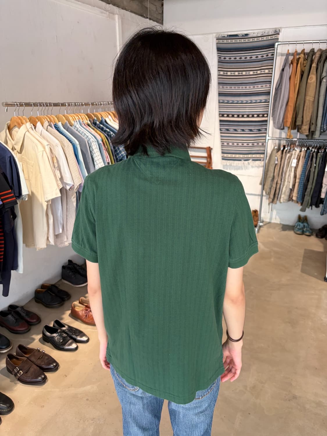 Tommy Hilfiger 자카드 카라 반팔 티셔츠 S 상품이미지5