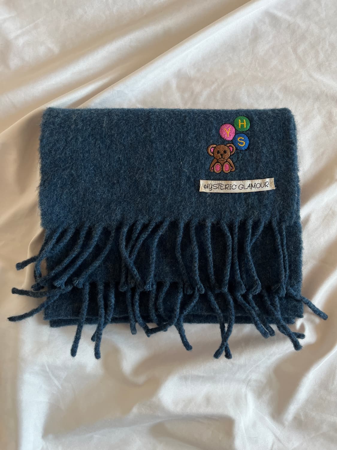 히스테릭 글래머 아카이브 곰돌이 풍선 자수 목도리 머플러 상품이미지1