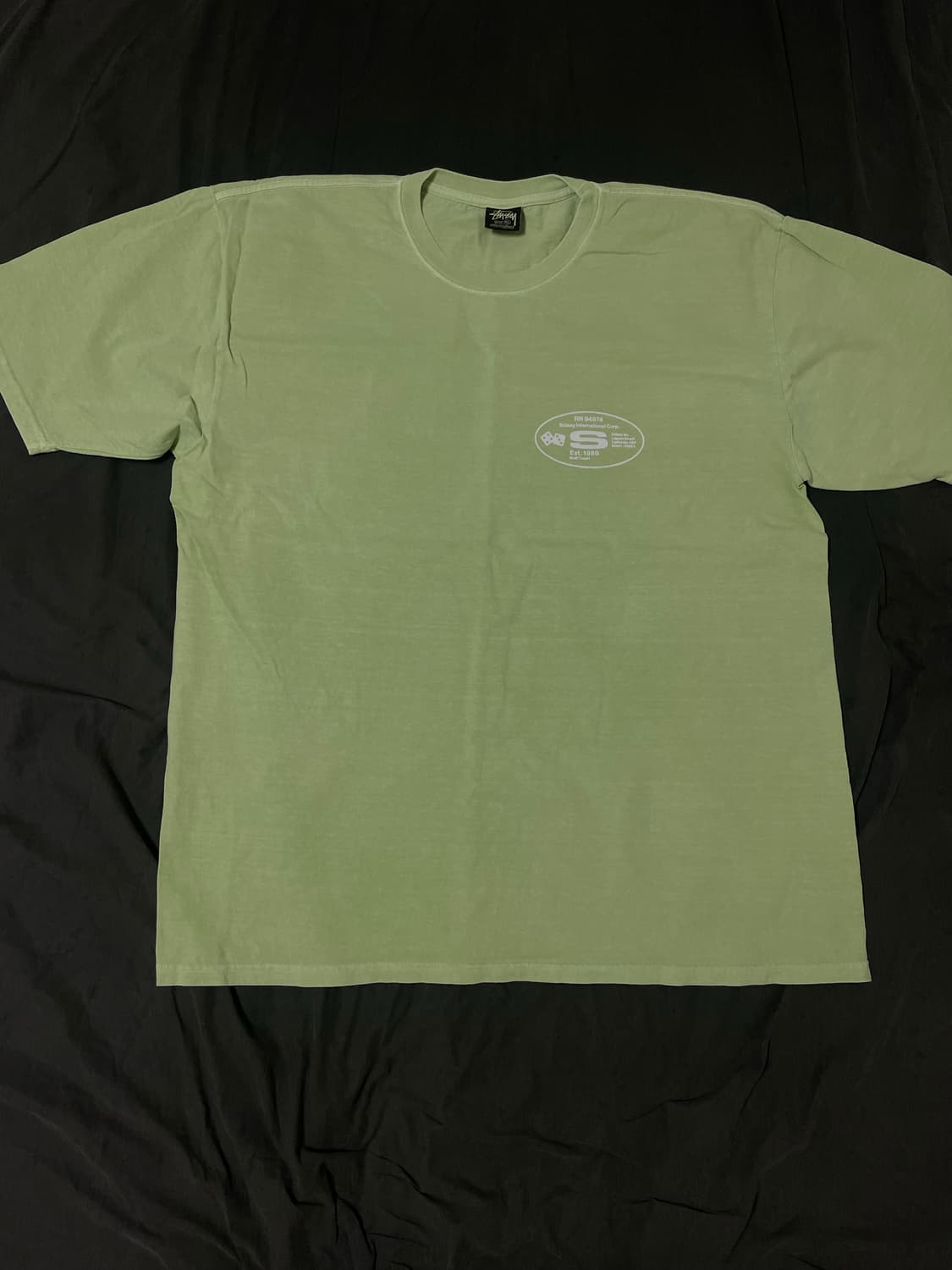 Stussy dice pigment dyed tee XL 상품이미지1