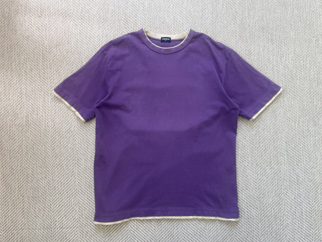 올드 uniqlo 유니클로 배색 반팔티셔츠  상품이미지1