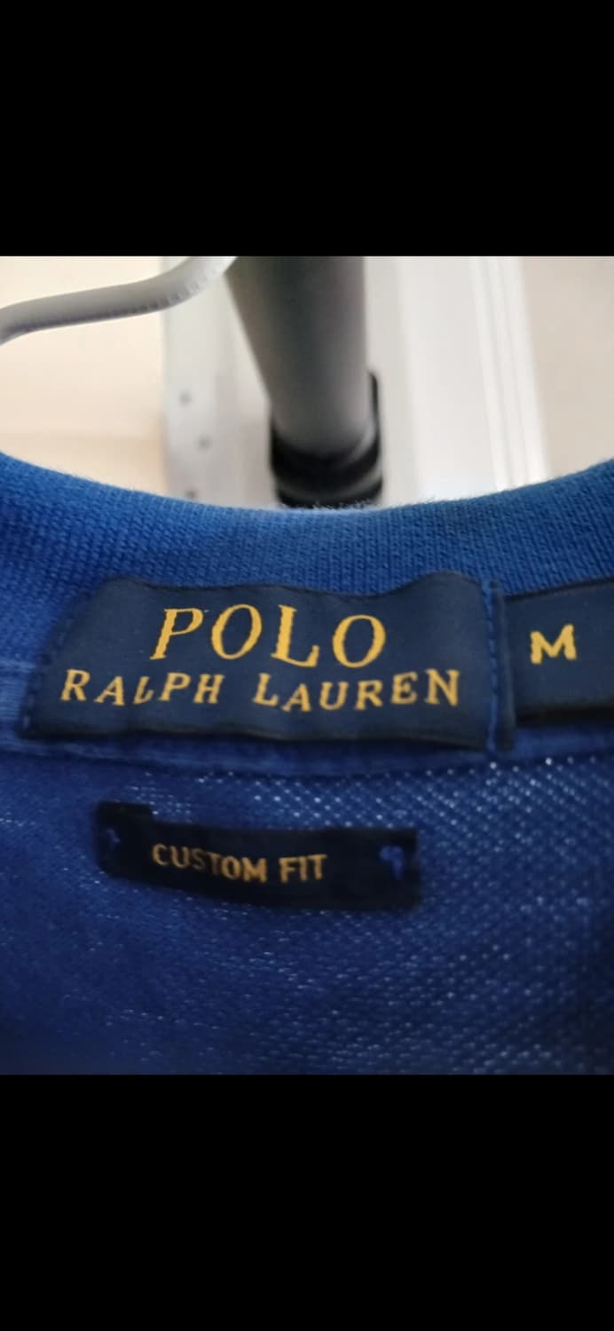 폴로 랄프로렌 빅포니 커스텀핏 블루 반팔 카라티 M 상품이미지2