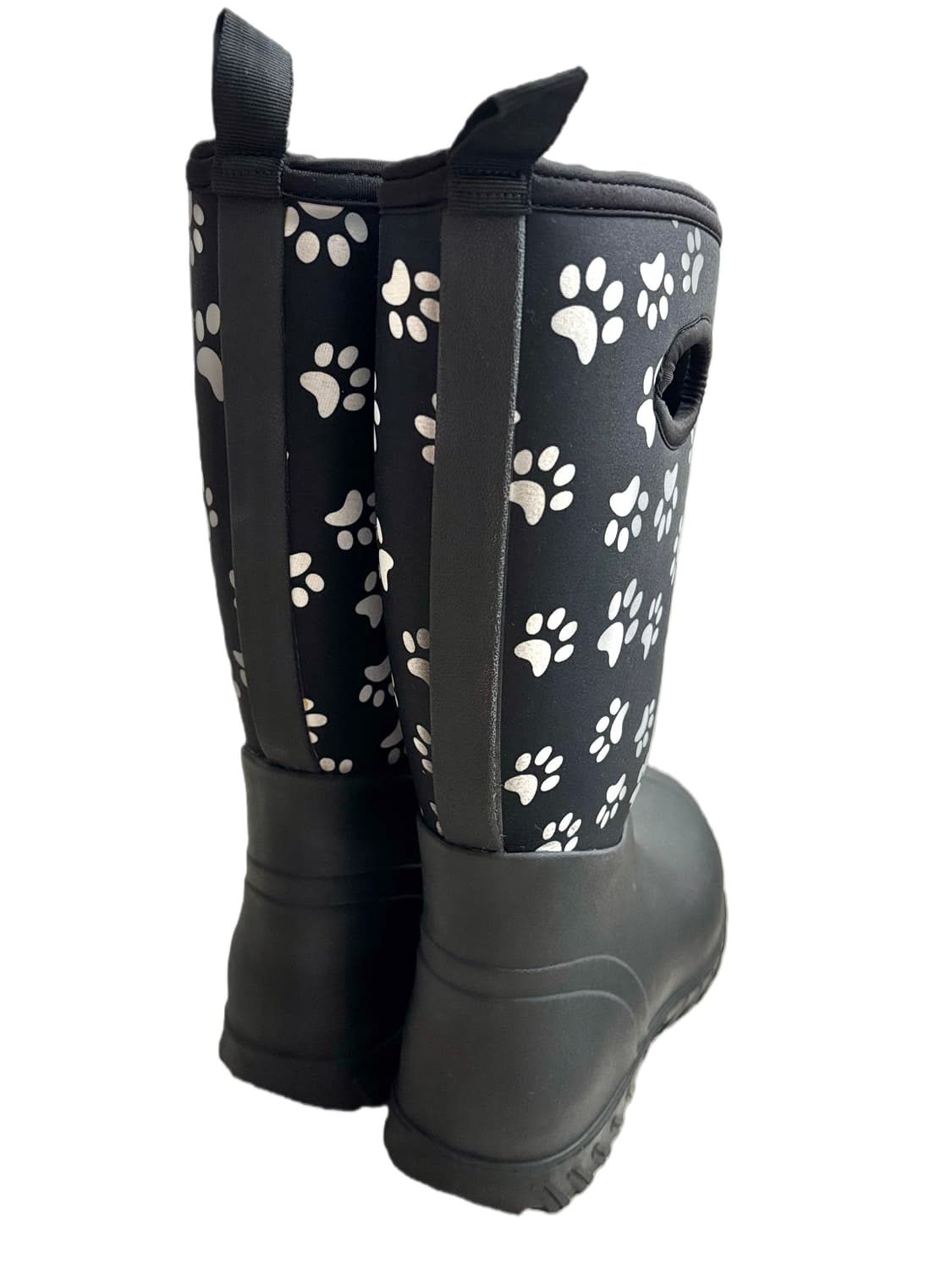 240 유니크 레인부츠 가을 겨울 강아지발바닥 블랙 패턴 노브랜드 상품이미지7