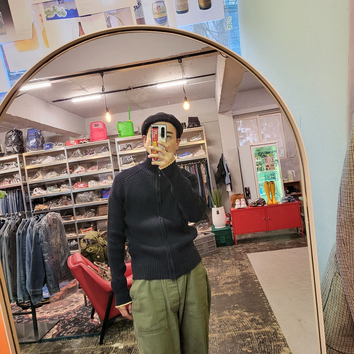 Armani JEANS 집업 니트 (L) 상품이미지2