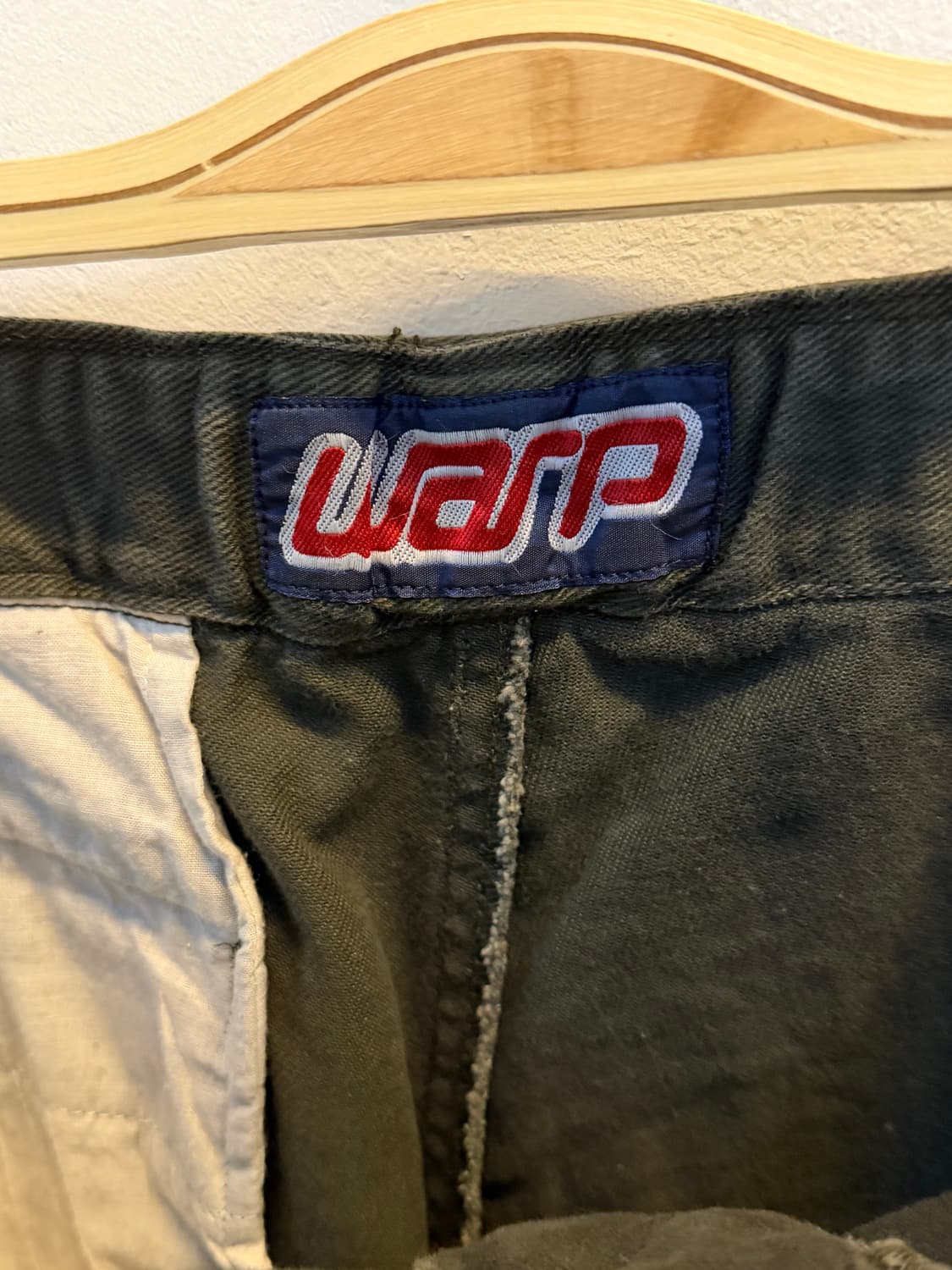 Warp 코튼 벨티드 와이드 팬츠 카키 L 상품이미지4