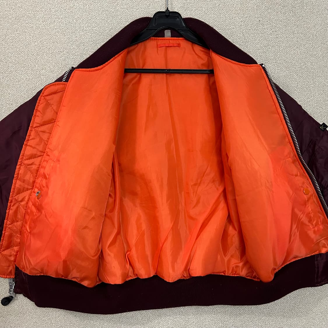 (S) 로스코 버건디 MA-1 항공 점퍼 상품이미지5