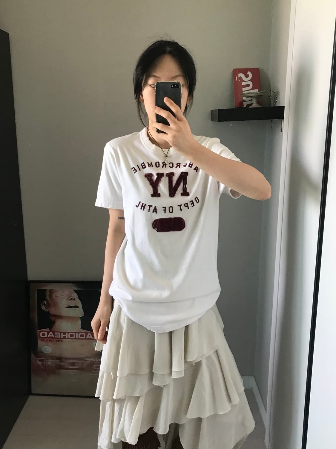 아베크롬비 중앙 자수로고 반팔티 상품이미지4