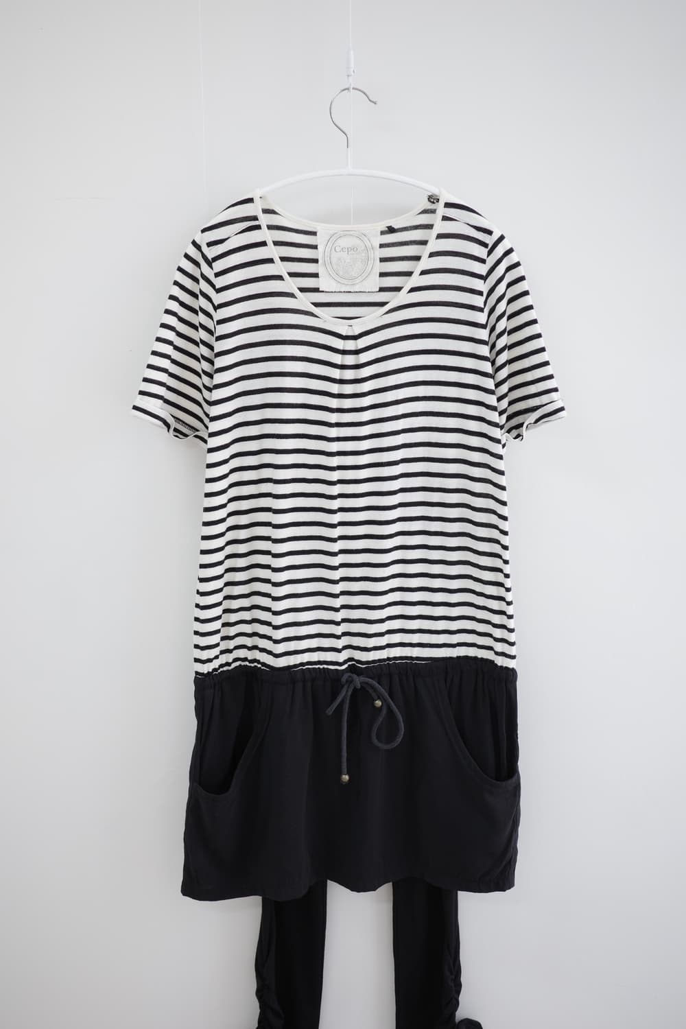 Stripe cargo layerd one-piece 상품이미지2