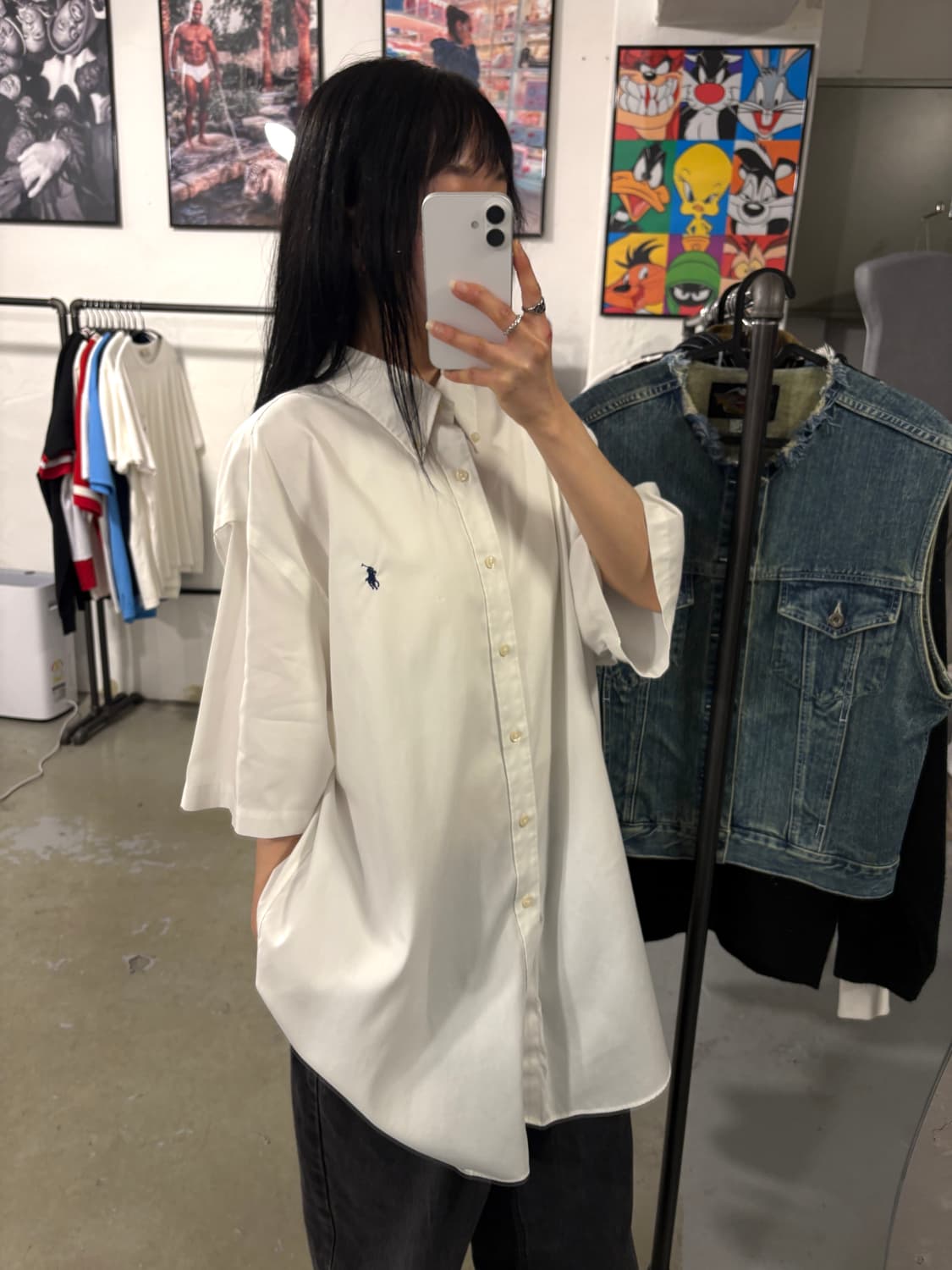 폴로 흰색 반팔셔츠 상품이미지1