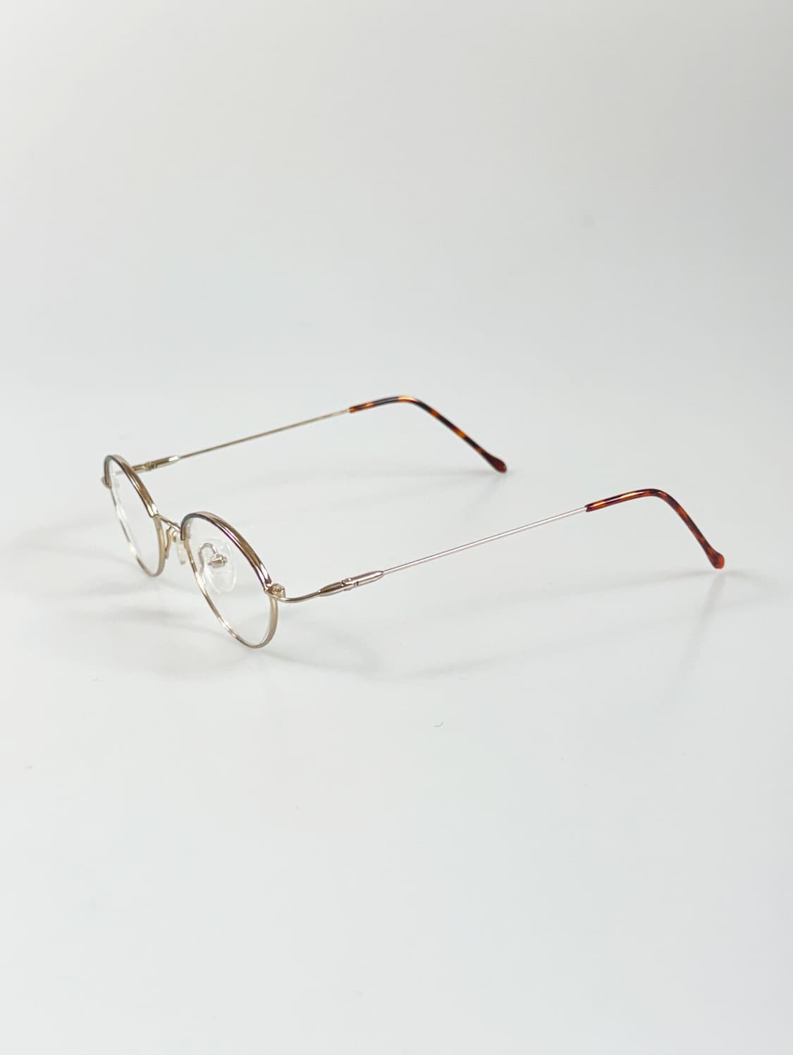 90s 유로피안 골드 라이트웨이트 슬림 라운드 빈티지 안경 상품이미지3