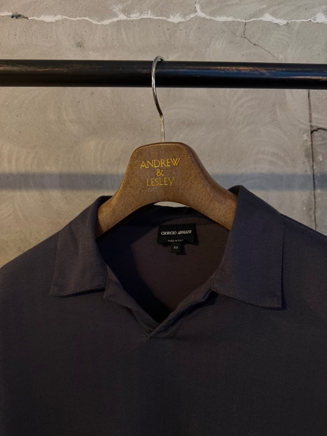 조르지오 아르마니 블랙라벨 오픈칼라넥 티셔츠 상품이미지4