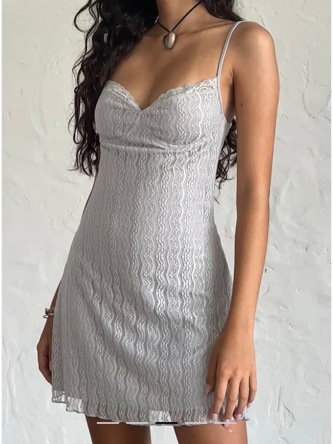 motelrocks silver gray mesh dress 상품이미지1