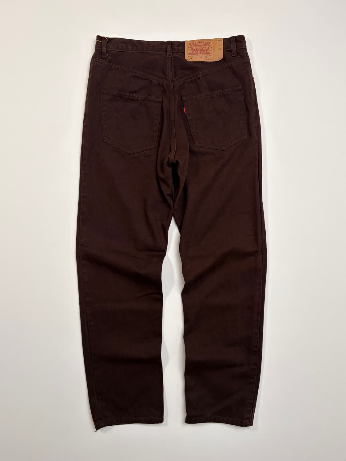 [36x34] 90s USA Levi’s 501 brown pants 상품이미지4