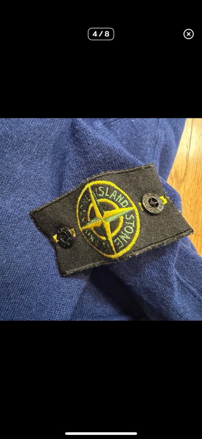 Stone island 블루 크루넥 울 니트 상품이미지4