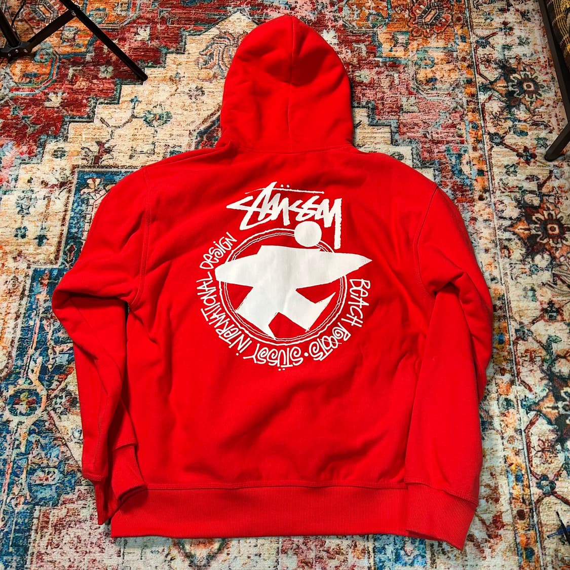 [2XL] 스투시 서퍼맨 후드티 레드 상품이미지2