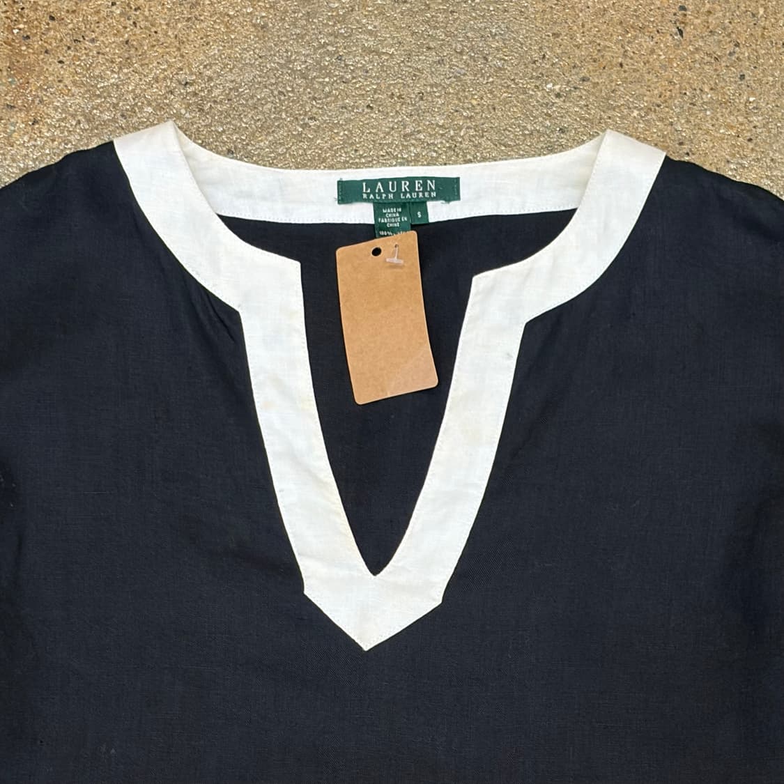 미국 빈티지 폴로 랄프로렌 린넨 블라우스 셔츠 원피스 상품이미지3