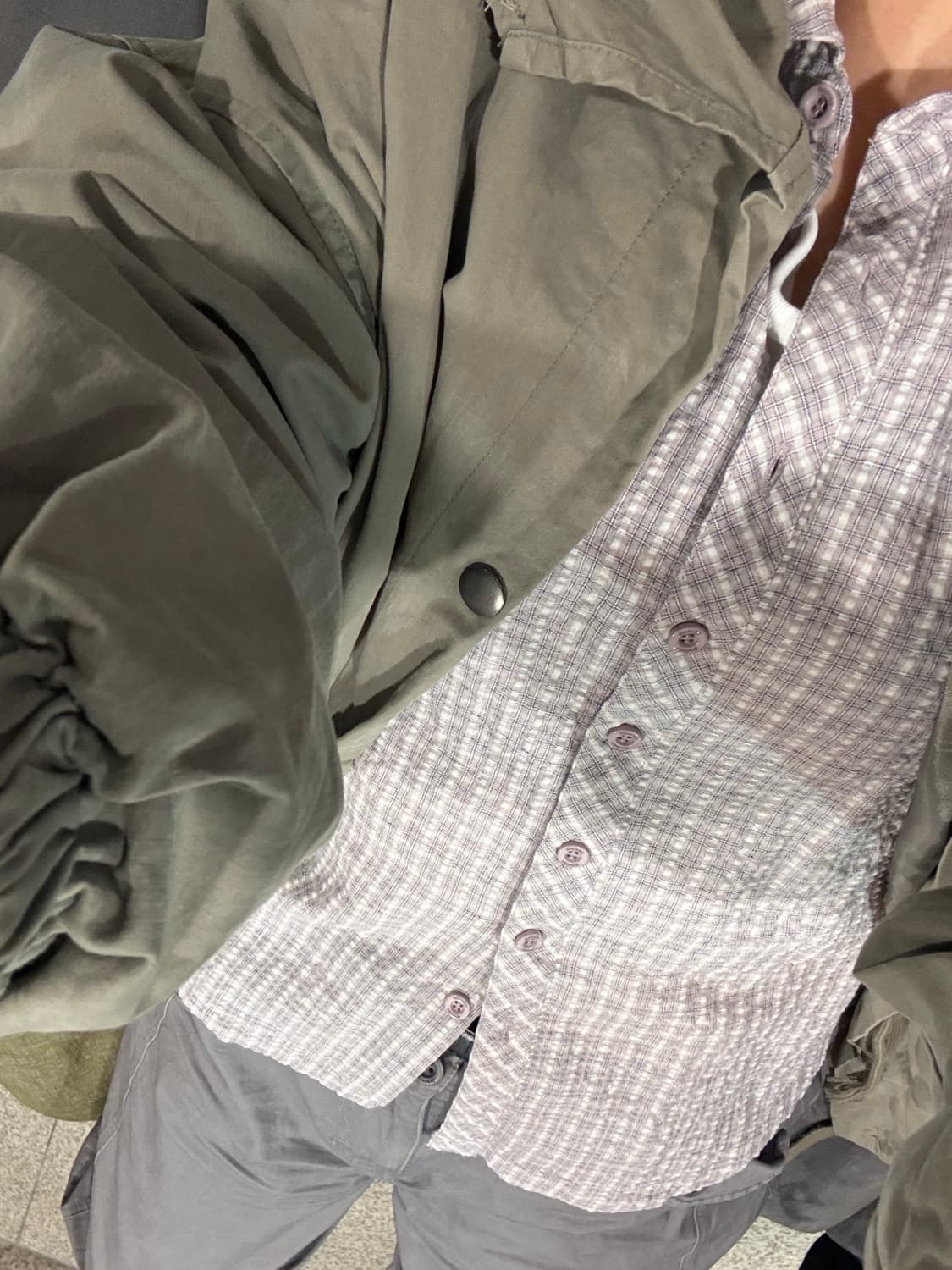 코아세이오 ROUND COLLAR CAPRI SHIRT ASH PINK 상품이미지2