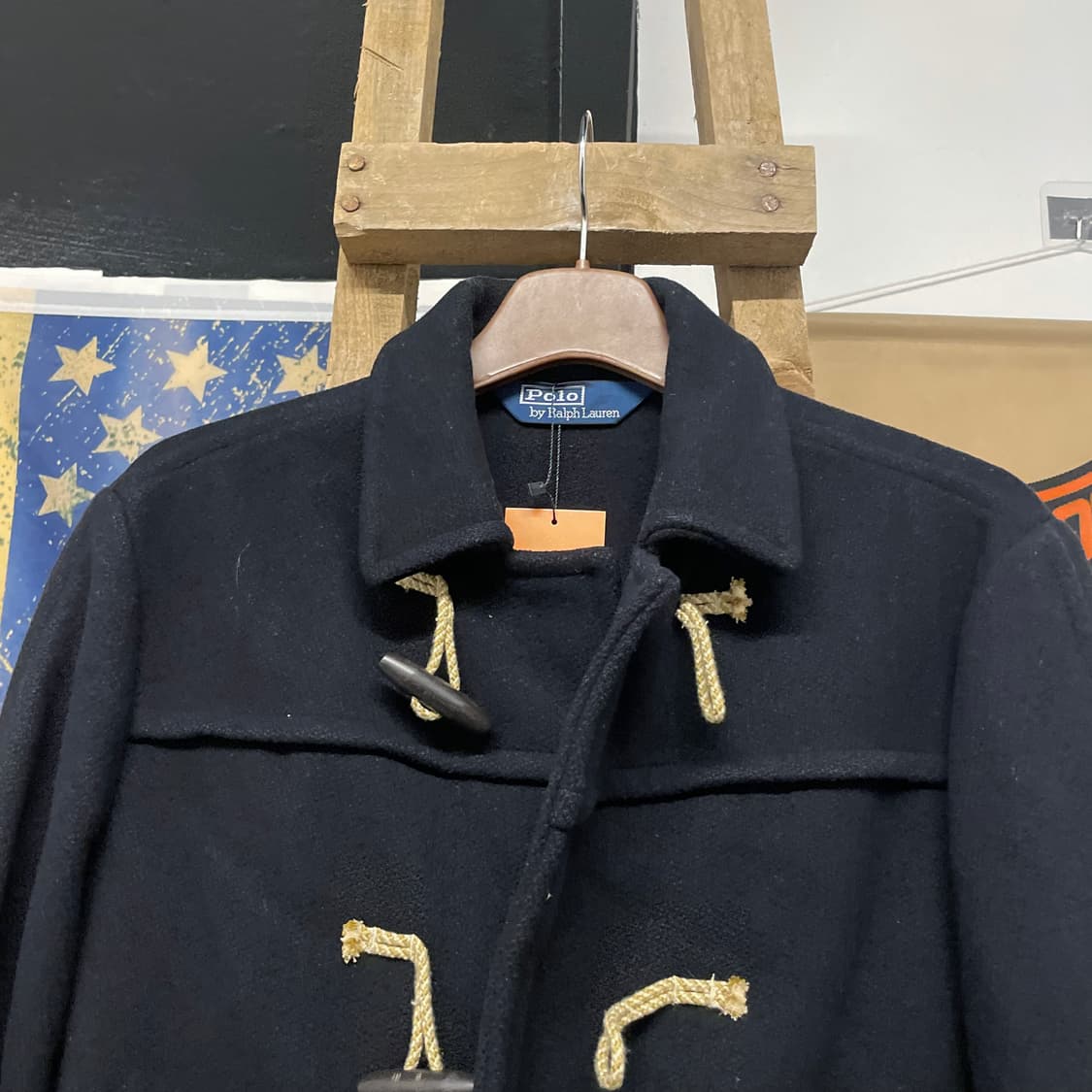 00s 폴로 랄프로렌 클래식 블랙 울 더플 코트 떡볶이 코트 N215 상품이미지3