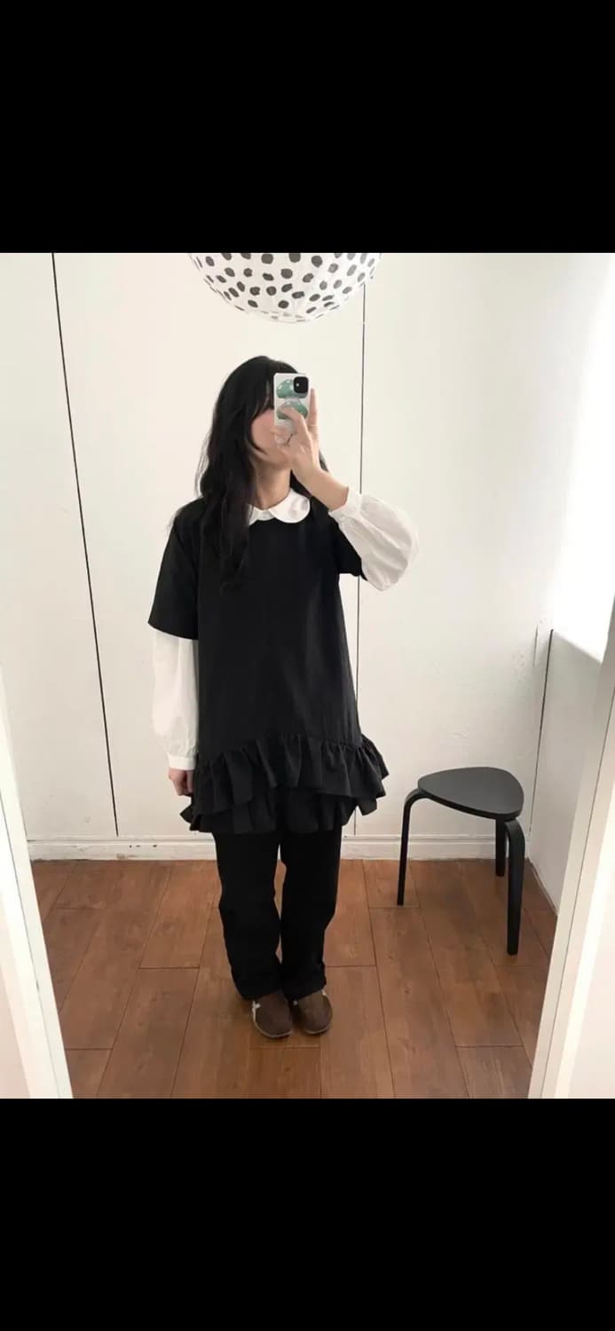 피에브레 러플 하프 원피스 상품이미지1