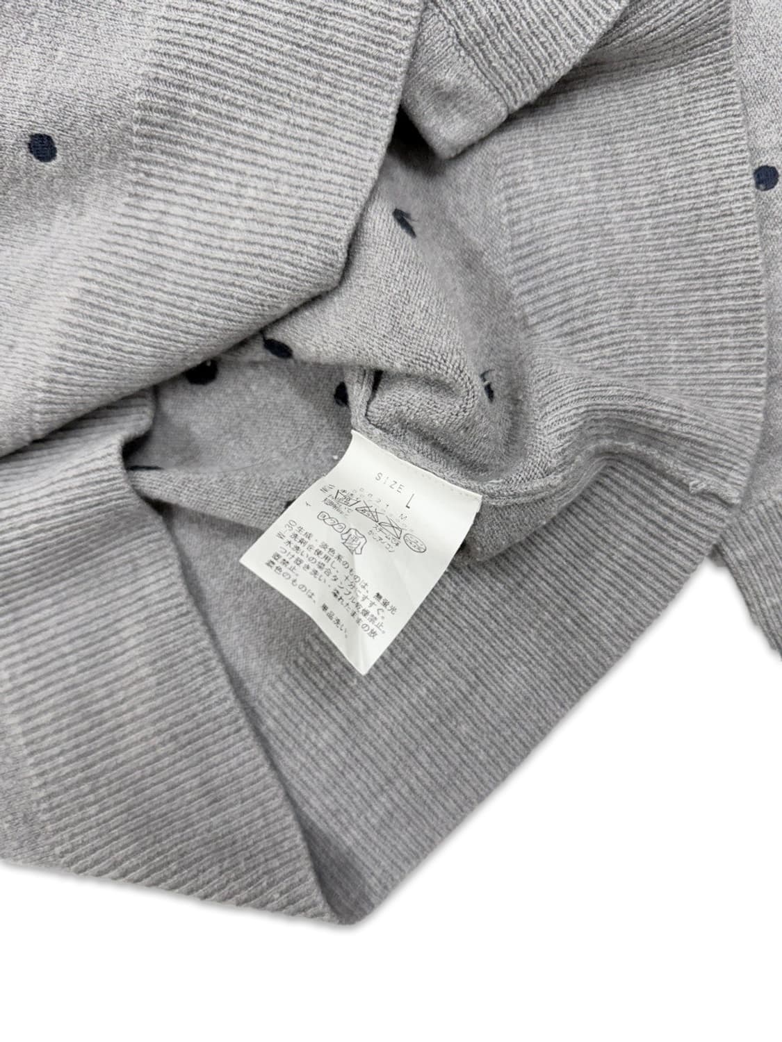 빈티지 그레이 도트 가디건 상품이미지4