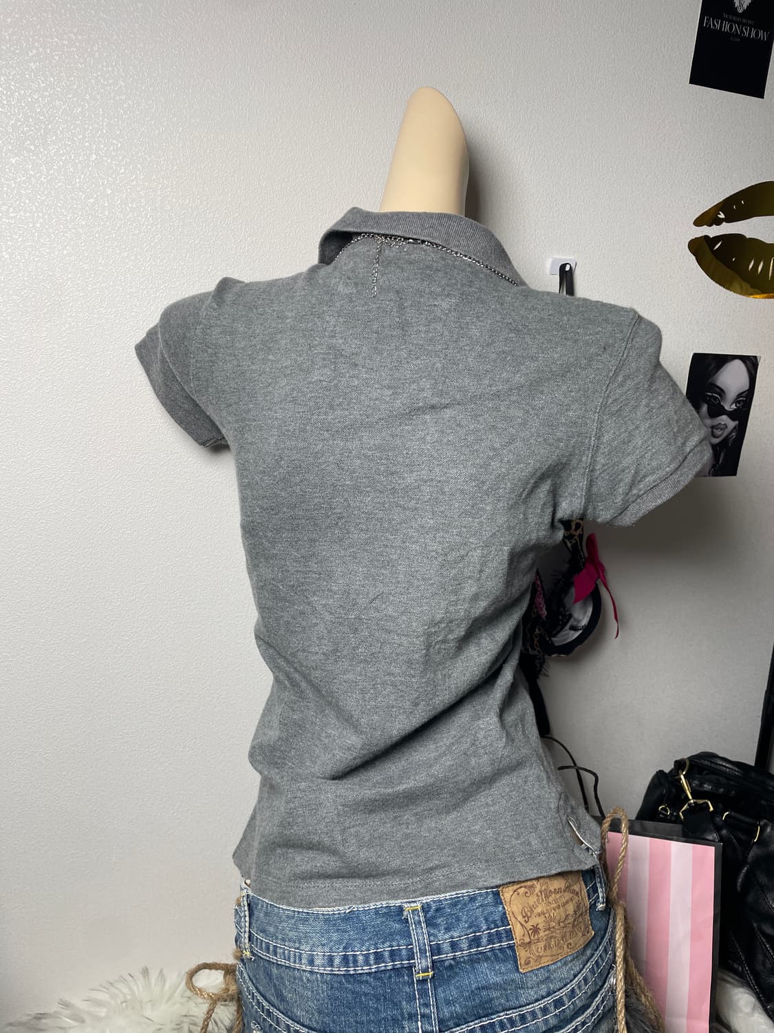 빈티지 아베크롬비 자수 카라 반팔티 상품이미지3