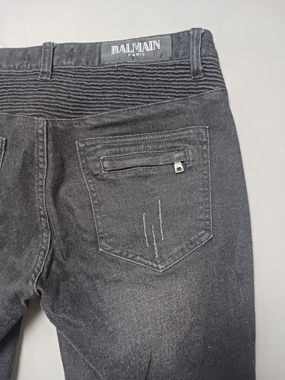 [32] 발망 스크래치 블랙 바이커진 청바지 상품이미지10