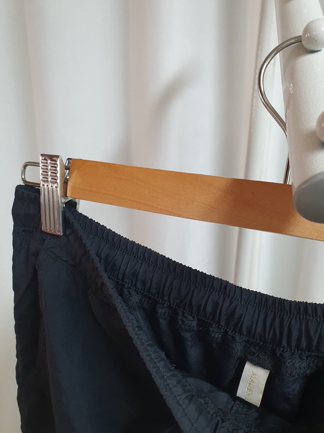 블랙 카고 바스락 롱스커트 상품이미지8