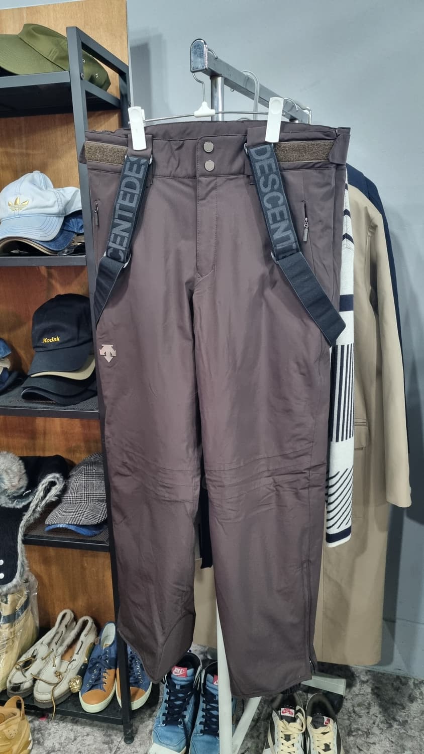 데상트 34~36사이즈 스키 오토바이 겨울용 멜빵바지  다크브라운 상품이미지1