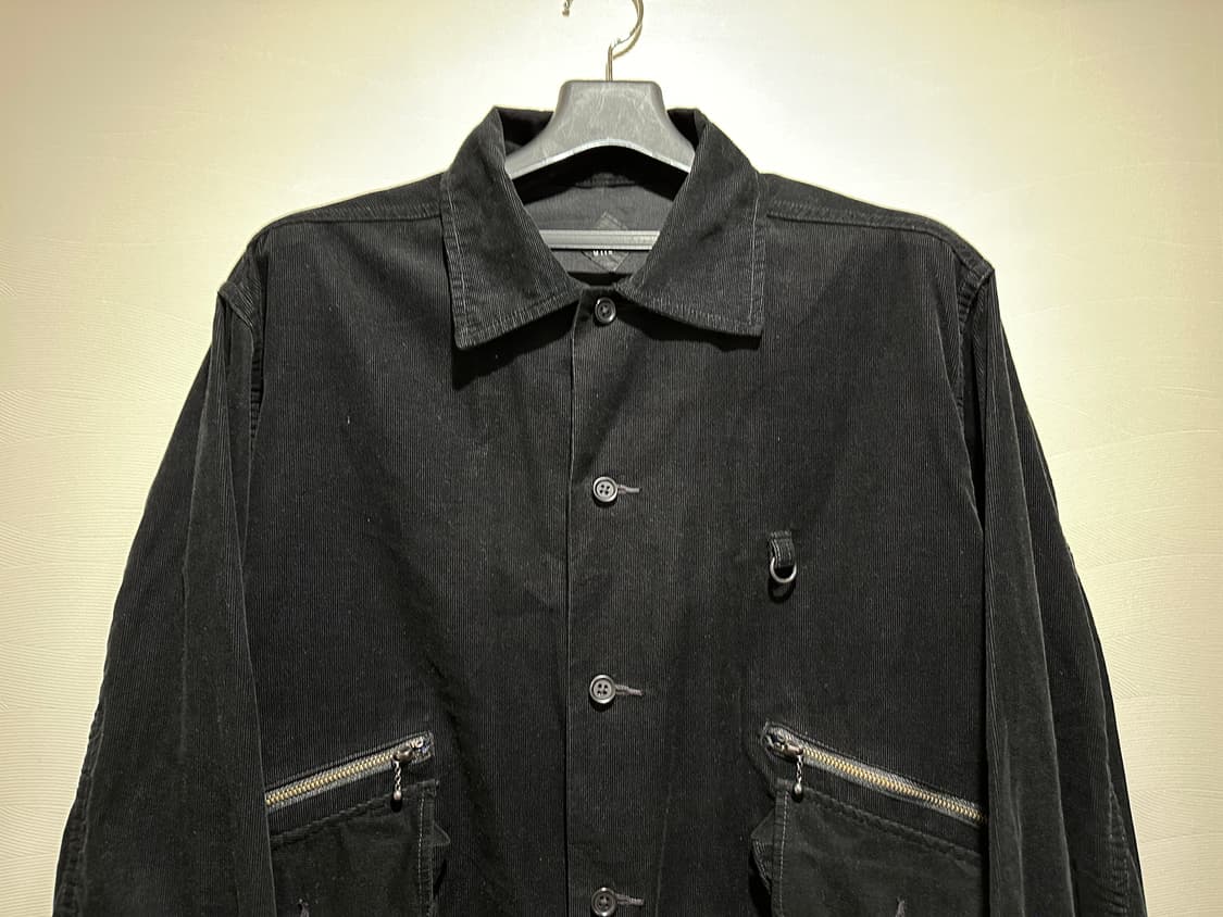 [L-XL] 코로나 유틸리티 코듀로이 셔츠자켓 블랙 상품이미지2